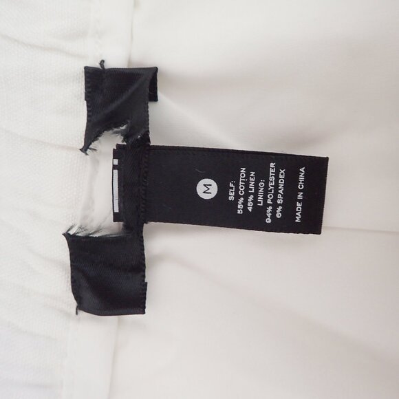 Anthropologie High Waisted White Linen Mix Pleated Pants - Size Medium - Picture 11 of 12